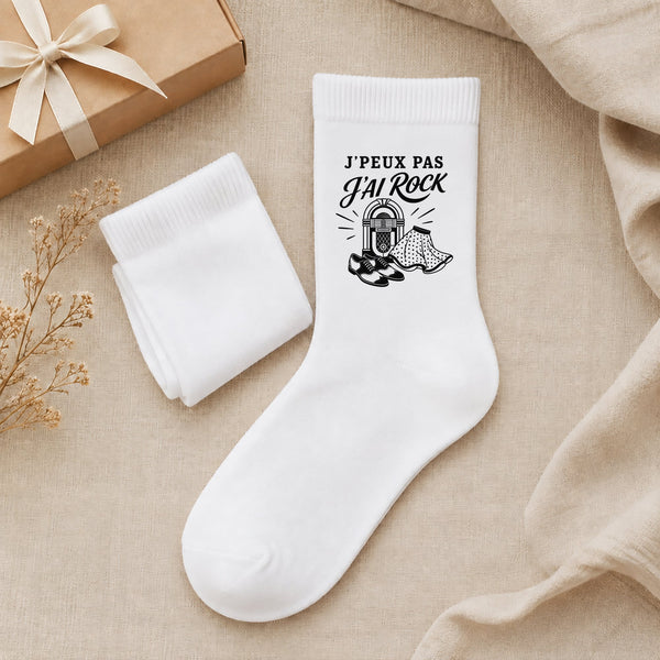 Chaussettes Homme Femme J’peux pas j’ai Rock