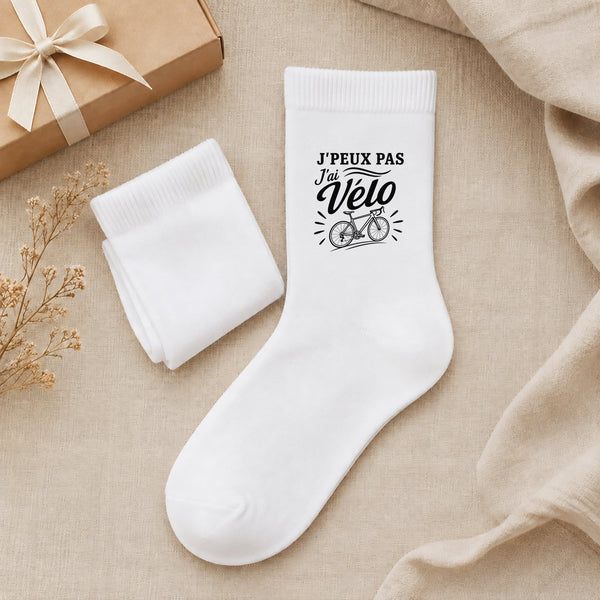 Chaussettes Homme Femme J’peux pas j’ai Vélo