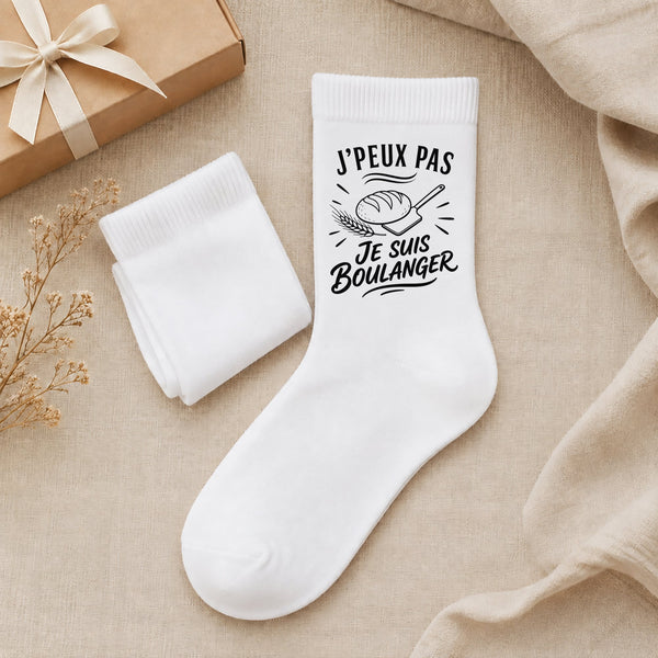 Chaussettes Homme Femme J’peux pas je suis Boulanger