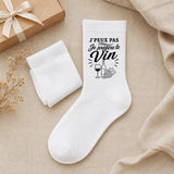 Chaussettes Homme Femme J’peux pas je préfère le Vin
