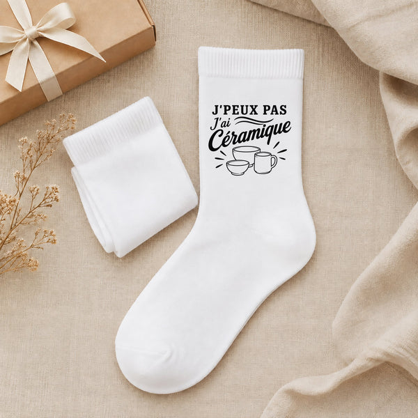 Chaussettes Homme Femme J’peux pas j’ai Céramique