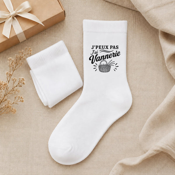 Chaussettes Homme Femme J’peux pas j’ai Vannerie