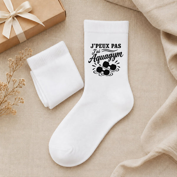 Chaussettes Homme Femme J’peux pas j’ai Aquagym