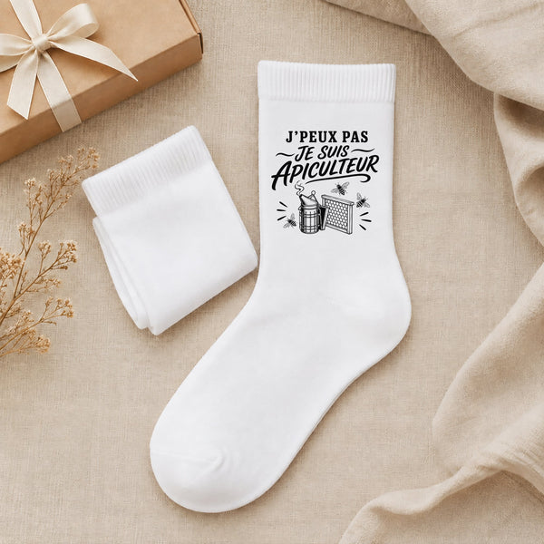 Chaussettes Homme Femme J’peux pas je suis Apiculteur