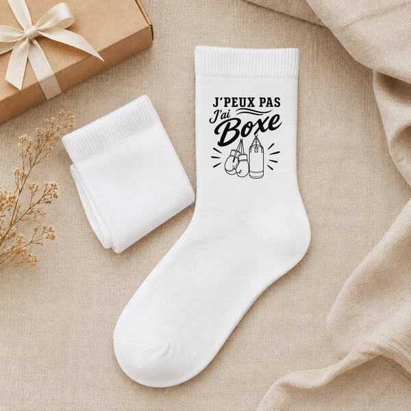 Chaussettes Homme Femme J’peux pas j’ai Boxe