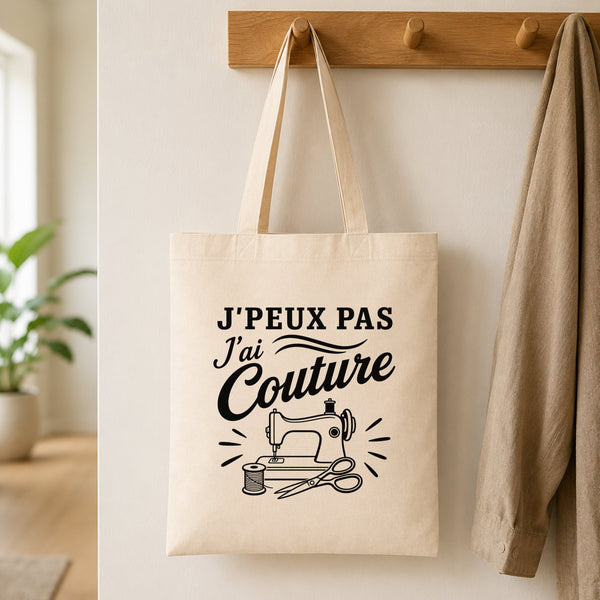 Tote Bag Beige J’peux pas j’ai Couture