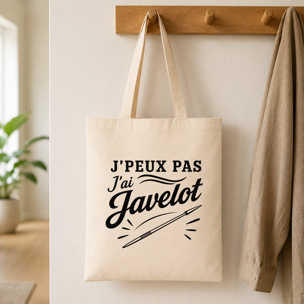 Tote Bag Beige J’peux pas j’ai Javelot