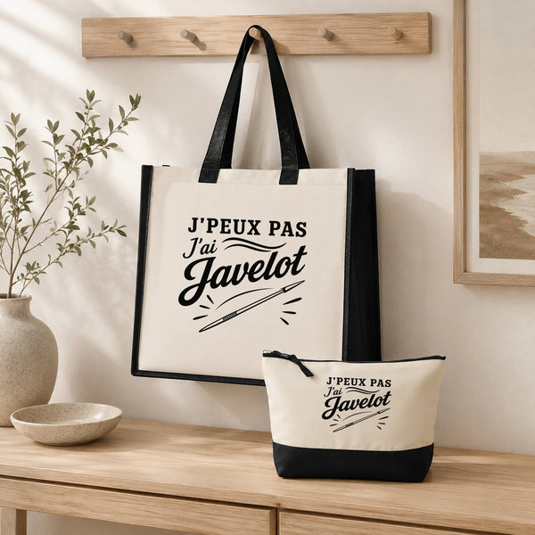 Ensemble Cabas et Trousse J’peux pas j’ai Javelot