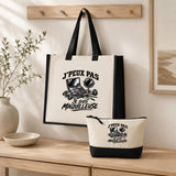 Ensemble Cabas et Trousse J’peux pas je suis Maquilleuse