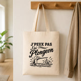 Tote Bag Beige J’peux pas j’ai Plongeon