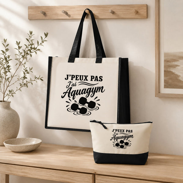 Ensemble Cabas et Trousse J’peux pas j’ai Aquagym