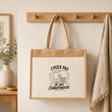 Sac Cabas Jute avec Poche J’peux pas je suis Chauffagiste