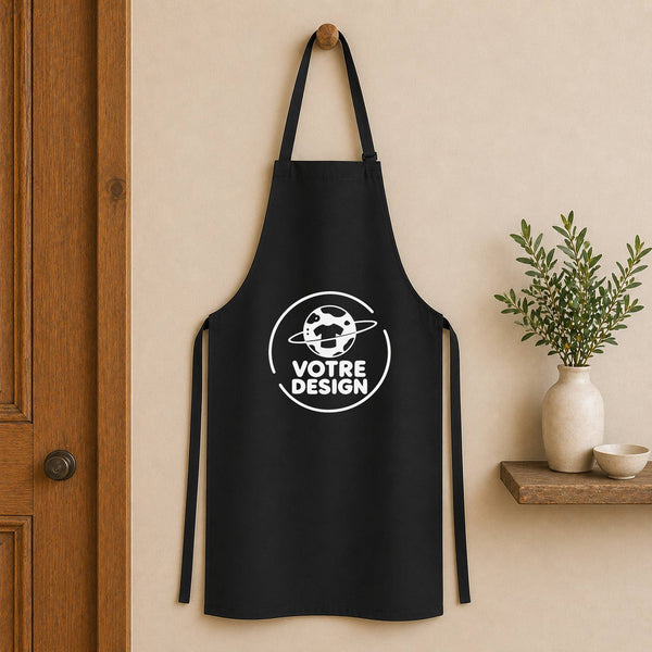 Tablier noir - Votre design - Planetee