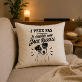 Housse de Coussin J’peux pas je préfère mon Jack Russell