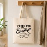 Tote Bag Beige J’peux pas j’ai Céramique