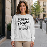 Sweat Gris Chiné J’peux pas j’ai couture J'peux pas minimaliste