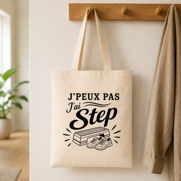 Tote Bag Beige J’peux pas j’ai Step