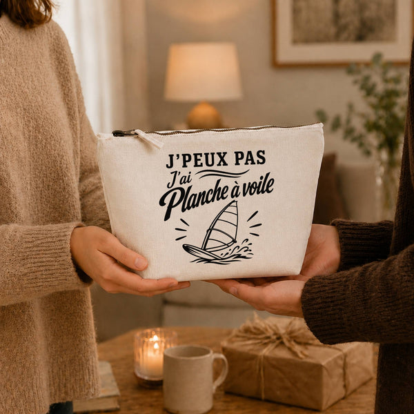 Trousse Beige J’peux pas j’ai planche à voile J'peux pas minimaliste
