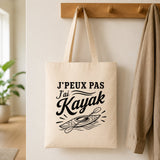 Tote Bag Beige J’peux pas j’ai Kayak