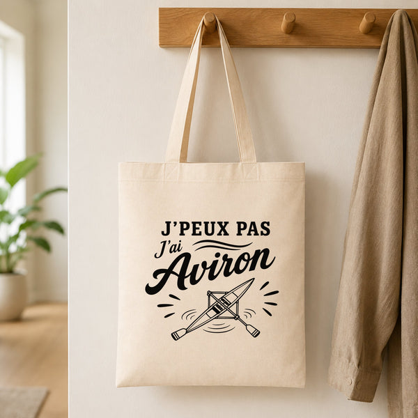 Tote Bag Beige J’peux pas j’ai Aviron