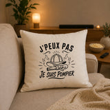 Housse de Coussin J’peux pas je suis Pompier