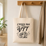 Tote Bag Beige J’peux pas j’ai VTT