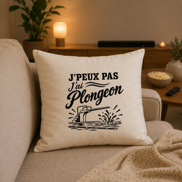 Housse de Coussin J’peux pas j’ai Plongeon