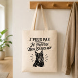 Tote Bag Beige J’peux pas je préfère mon Beauceron
