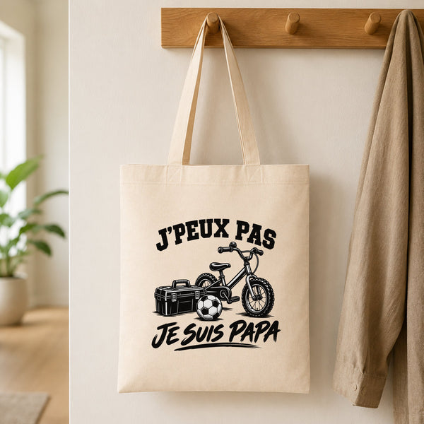 Tote Bag Beige J’peux pas je suis Papa