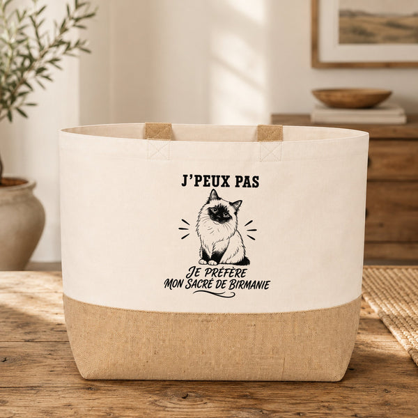 Sac J’peux pas je préfère mon Sacré de Birmanie
