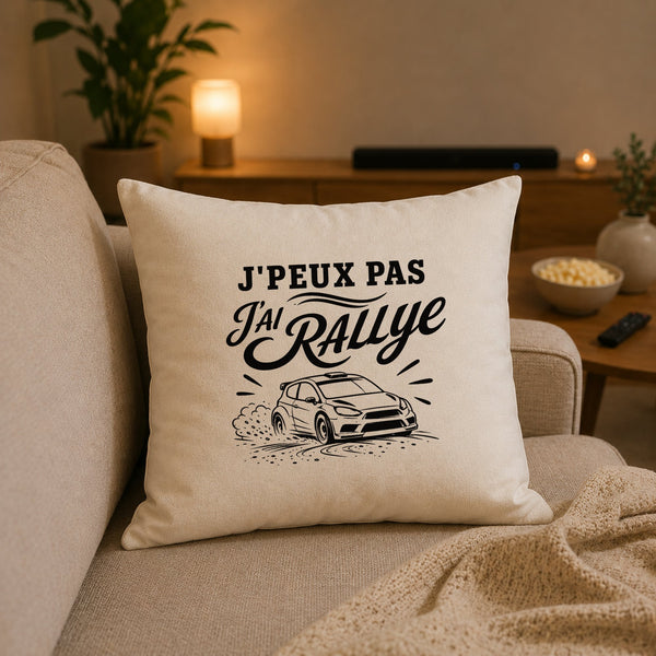 Housse de Coussin J’peux pas j’ai Rallye