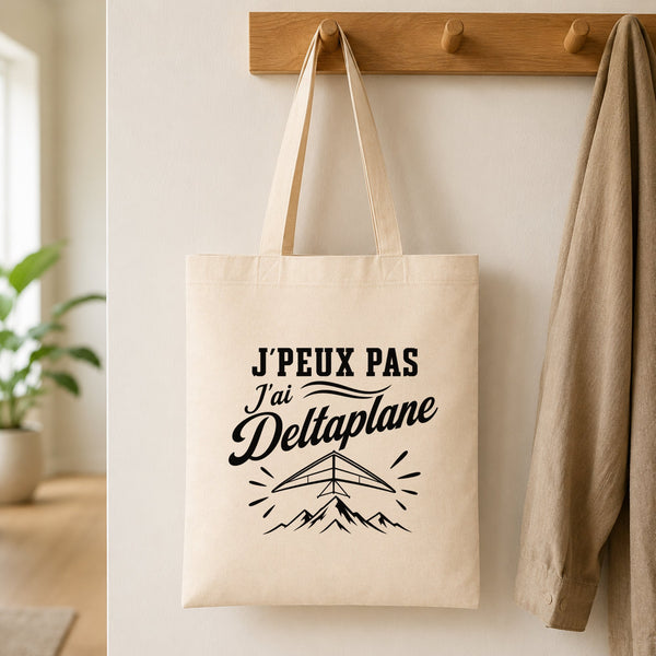 Tote Bag Beige J’peux pas j’ai Deltaplane
