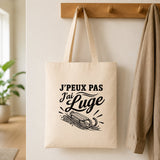 Tote Bag Beige J’peux pas j’ai Luge