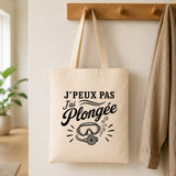 Tote Bag Beige J’peux pas j’ai Plongée