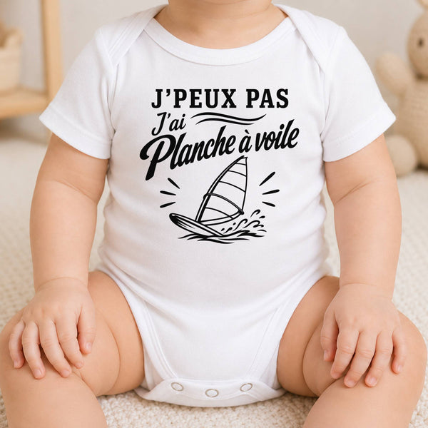 Body Bébé J’peux pas j’ai planche à voile J'peux pas minimaliste