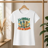 T-shirt Femme Blanc La chorale c'est ma thérapie