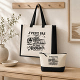 Ensemble Cabas et Trousse J’peux pas je suis Normand