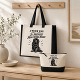 Ensemble Cabas et Trousse J’peux pas je préfère mon Terre-Neuve