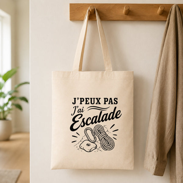 Tote Bag Beige J’peux pas j’ai Escalade