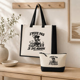 Ensemble Cabas et Trousse J’peux pas je suis Maman