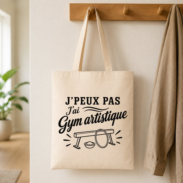Tote Bag Beige J’peux pas j’ai Gym artistique