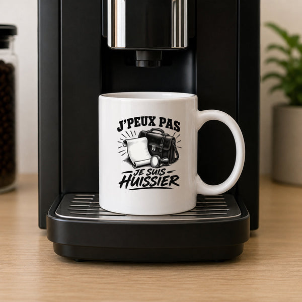 Mug J’peux pas je suis Huissier