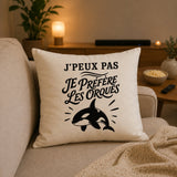 Housse de Coussin J’peux pas je préfère les Orques