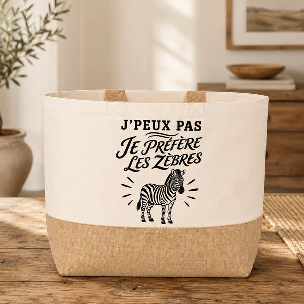Sac J’peux pas je préfère les Zèbres