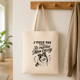 Tote Bag Beige J’peux pas je préfère mon Colley