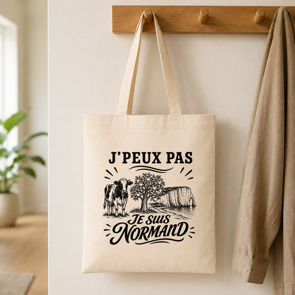 Tote Bag Beige J’peux pas je suis Normand