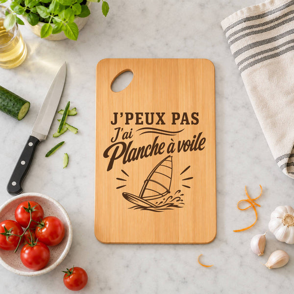 Planche à Découper J’peux pas j’ai planche à voile J'peux pas minimaliste