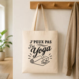 Tote Bag Beige J’peux pas j’ai Yoga