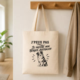 Tote Bag Beige J’peux pas je préfère mon Berger Australien