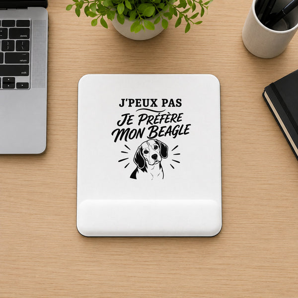Tapis de Souris J’peux pas je préfère mon Beagle